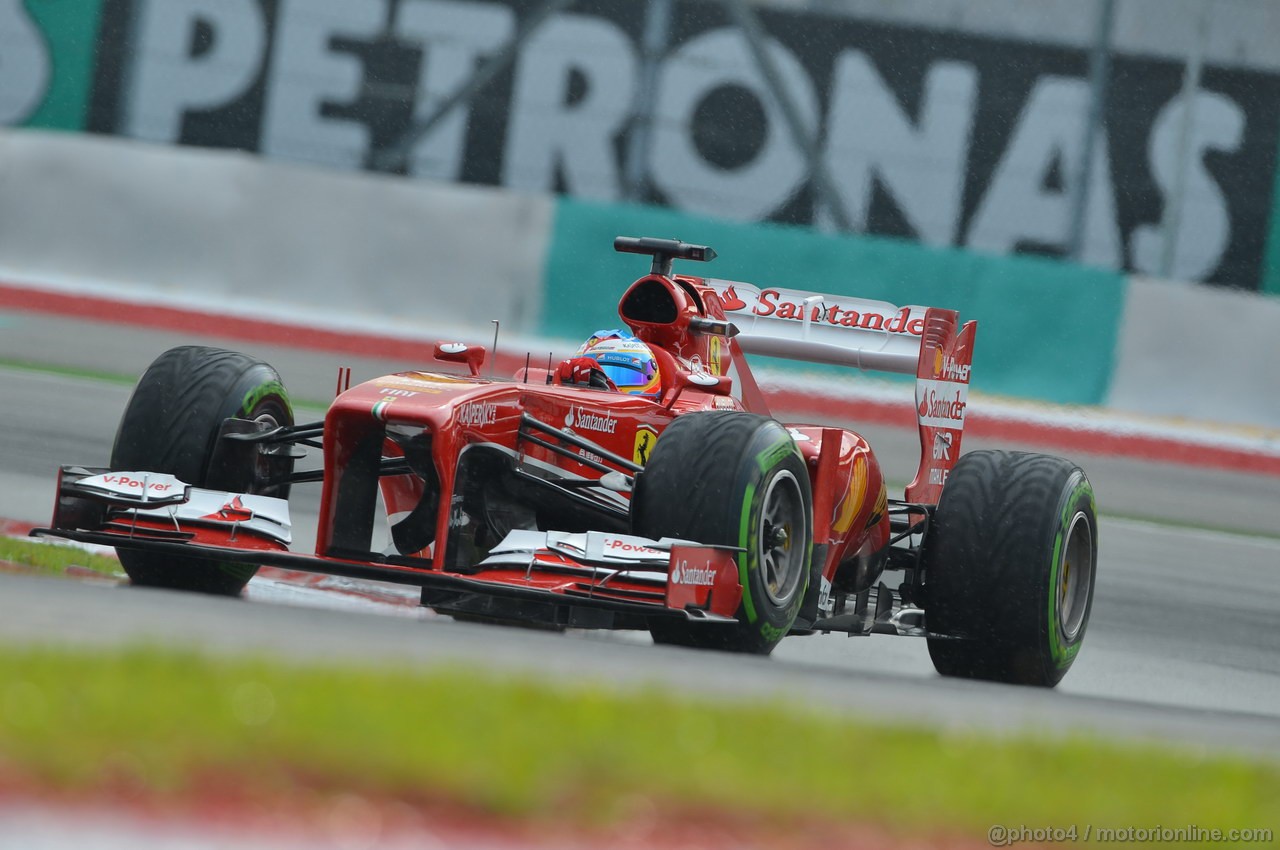 GP MALESIA, 23.03.2013- Qualifiche, Fernando Alonso (ESP) Ferrari F138 