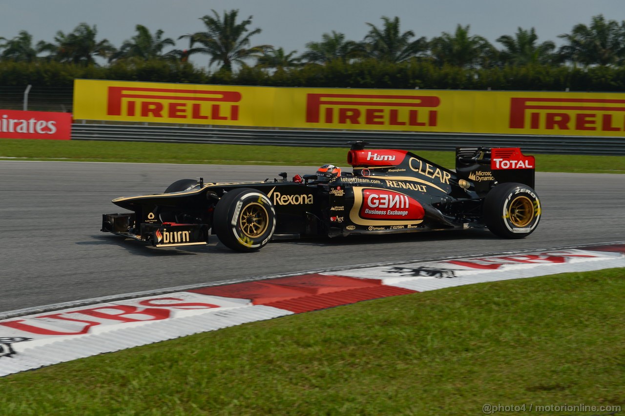 GP MALESIA, 23.03.2013- Qualifiche, Kimi Raikkonen (FIN) Lotus F1 Team E21 