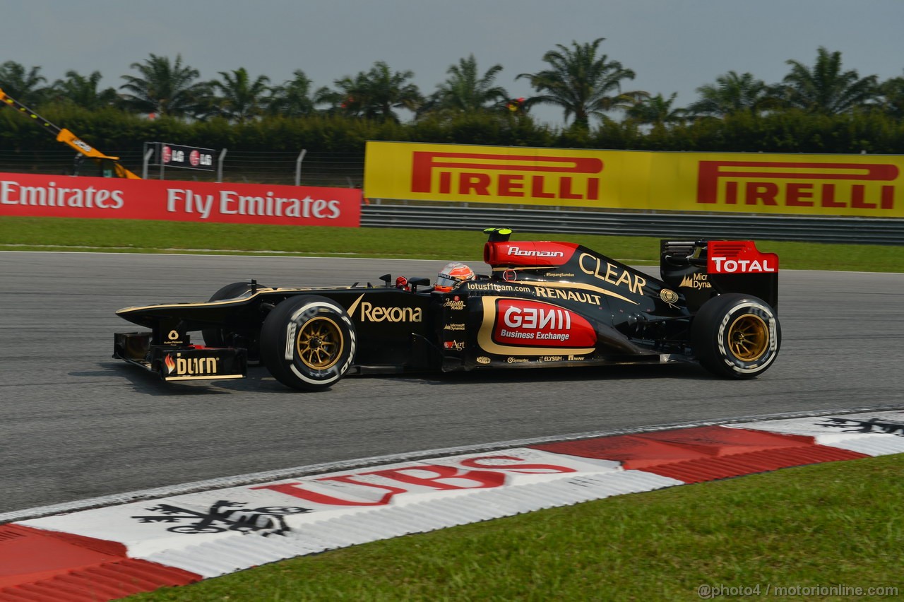 GP MALESIA, 23.03.2013- Qualifiche, Romain Grosjean (FRA) Lotus F1 Team E21 