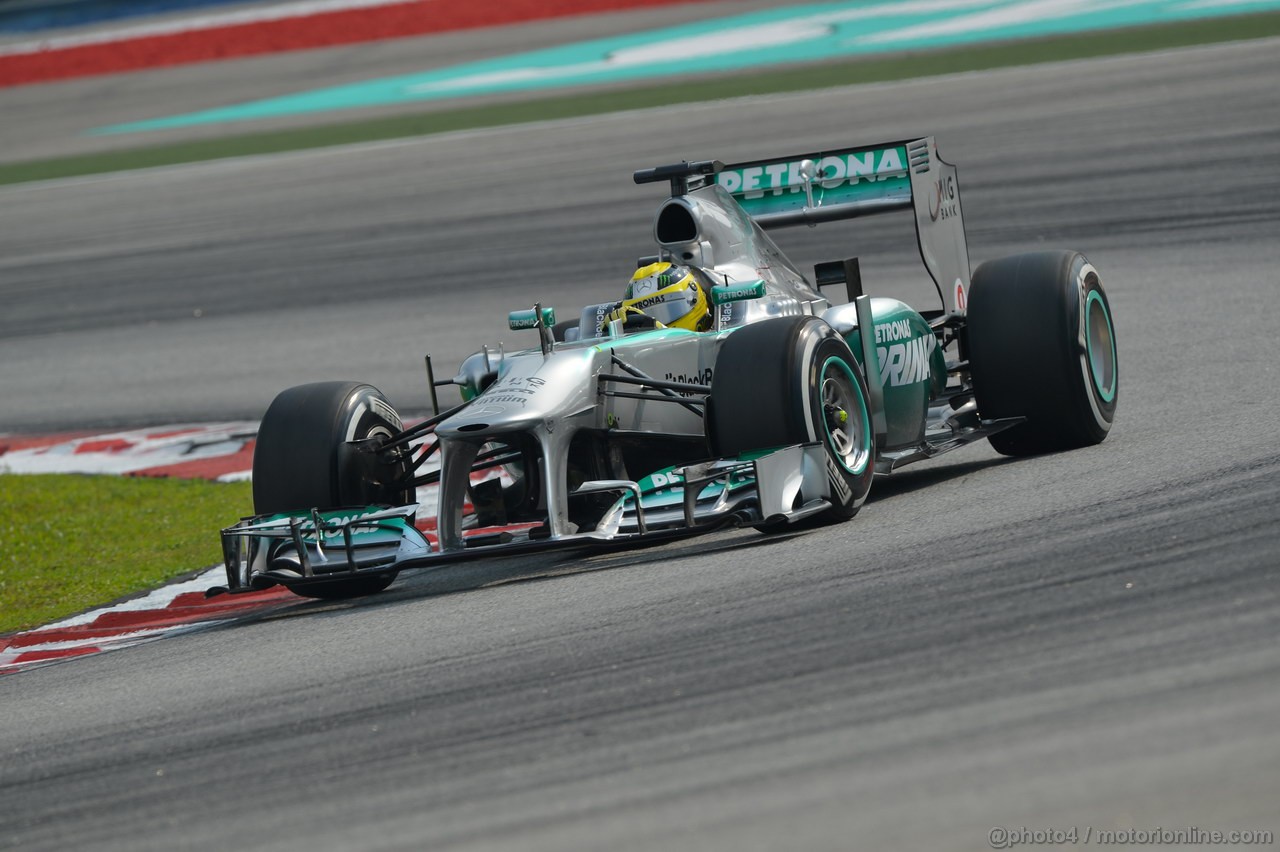 GP MALESIA, 23.03.2013- Qualifiche, Nico Rosberg (GER) Mercedes AMG F1 W04 