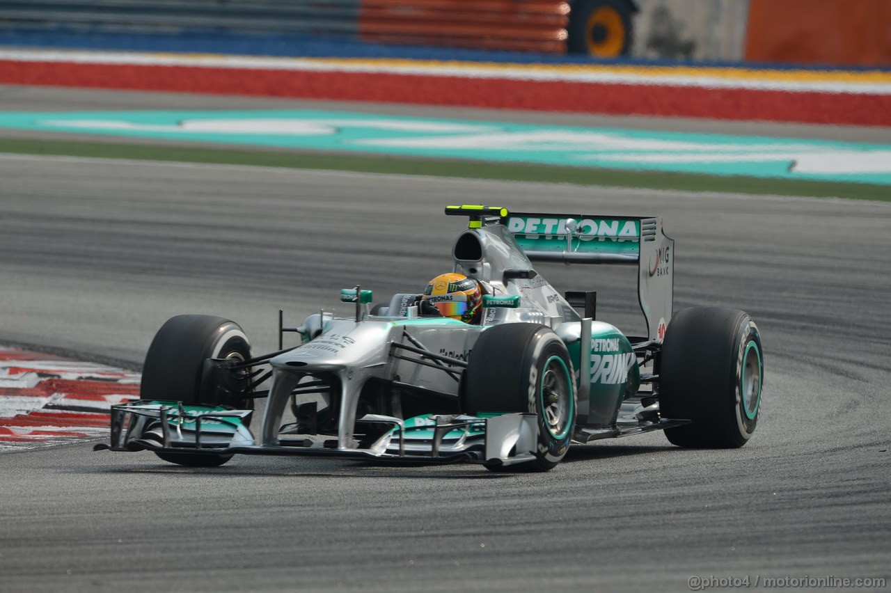 GP MALESIA, 23.03.2013- Qualifiche, Lewis Hamilton (GBR) Mercedes AMG F1 W04 