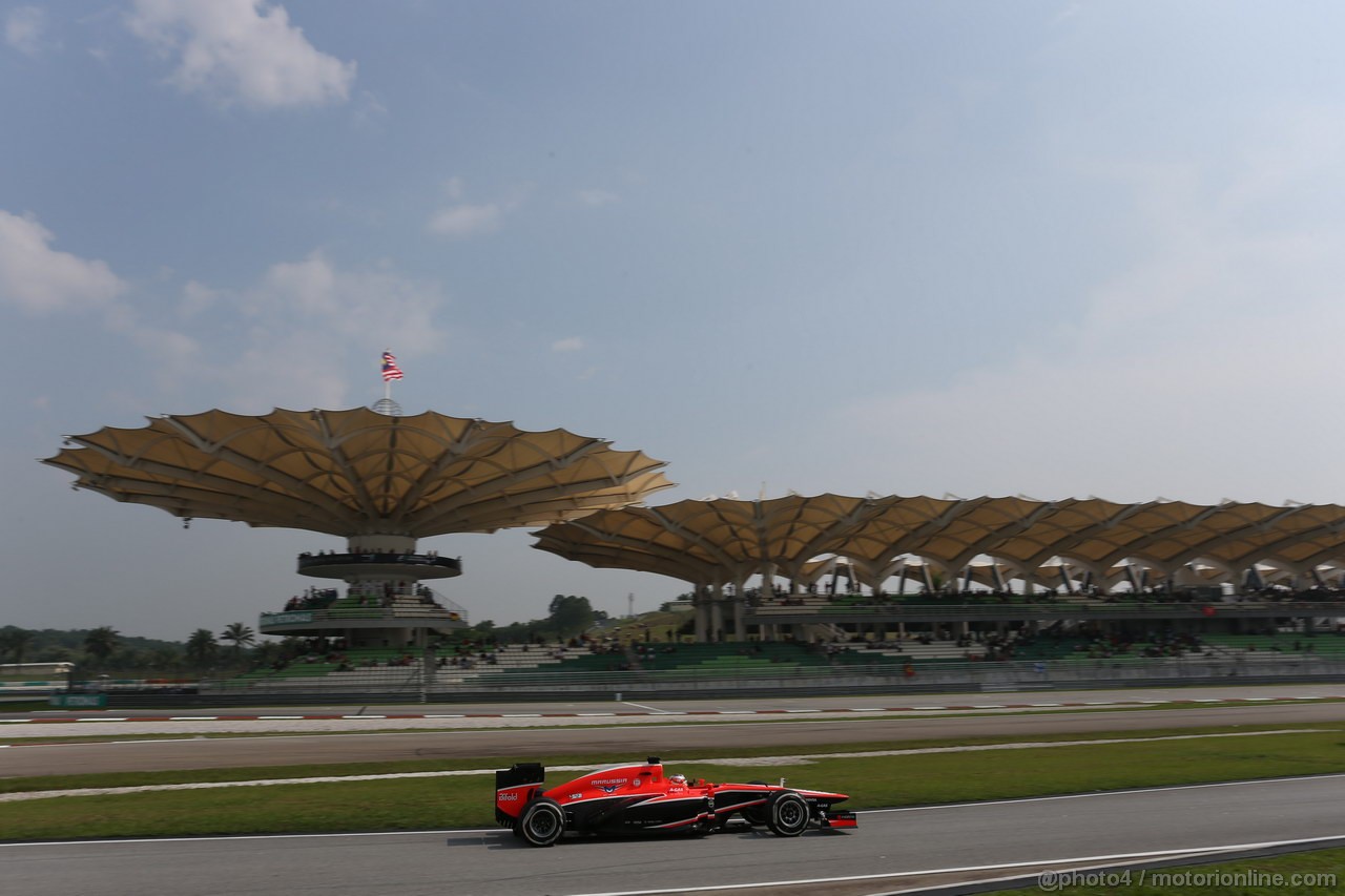 GP MALESIA, 23.03.2013- Qualifiche, Jules Bianchi (FRA) Marussia F1 Team MR02 