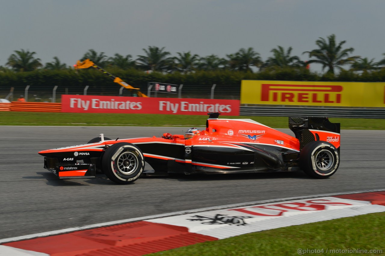 GP MALESIA, 23.03.2013- Qualifiche, Jules Bianchi (FRA) Marussia F1 Team MR02 