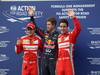 GP MALESIA, 23.03.2013- Sebastian Vettel (GER) Red Bull Racing RB9 (pole position), Felipe Massa (BRA) Ferrari F138 (secondo) e Fernando Alonso (ESP) Ferrari F138 (terzo)