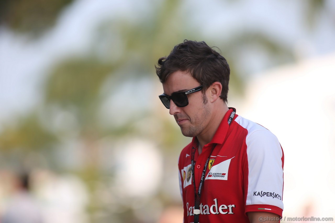 GP MALESIA, 22.03.2013- Prove Libere 1, Fernando Alonso (ESP) Ferrari F138