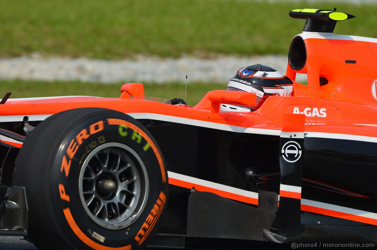 GP MALESIA, 22.03.2013- Prove Libere 1, Max Chilton (GBR), Marussia F1 Team MR02