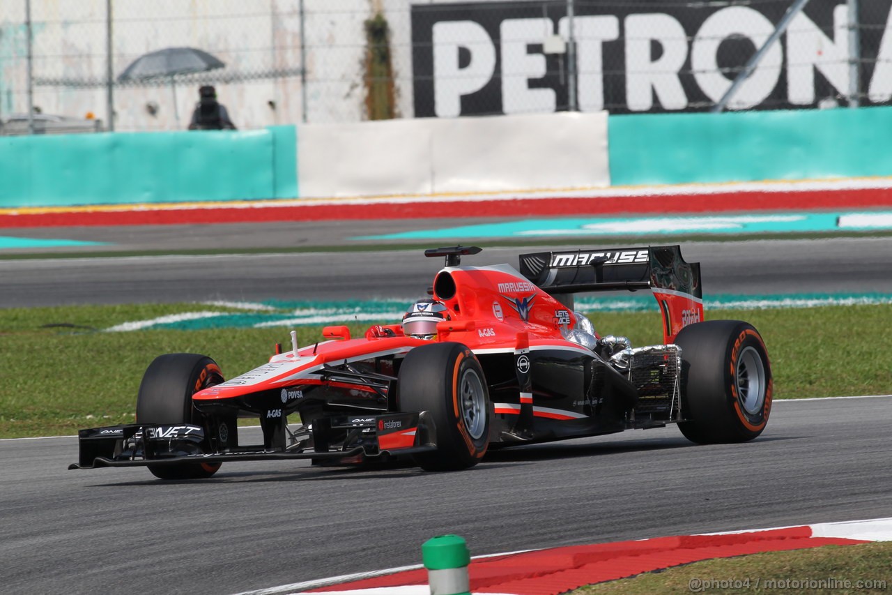 GP MALESIA, 22.03.2013- Prove Libere 1, Jules Bianchi (FRA) Marussia F1 Team MR02