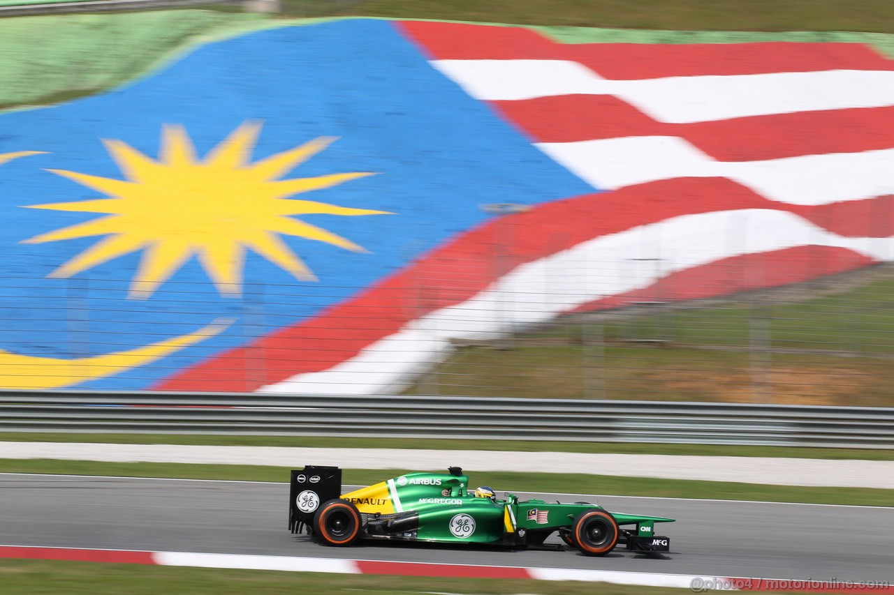 GP MALESIA, 22.03.2013- Prove Libere 1, Charles Pic (FRA) Caterham F1 Team CT03