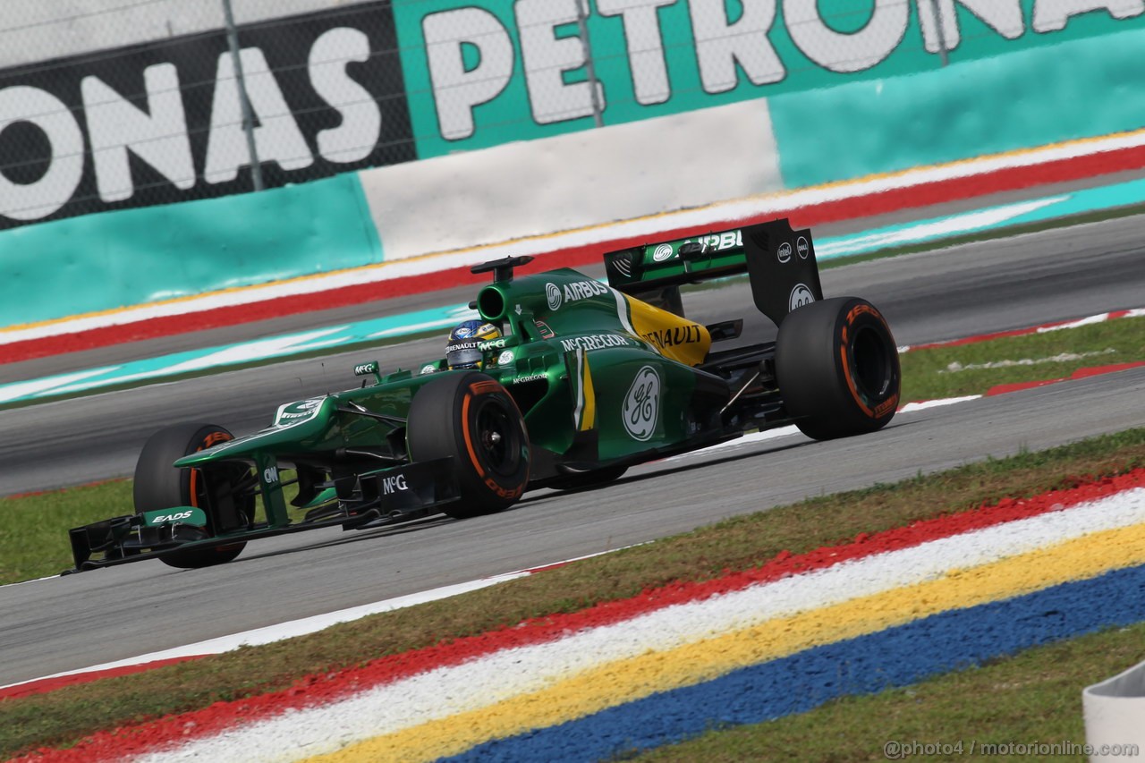 GP MALESIA, 22.03.2013- Prove Libere 1, Charles Pic (FRA) Caterham F1 Team CT03