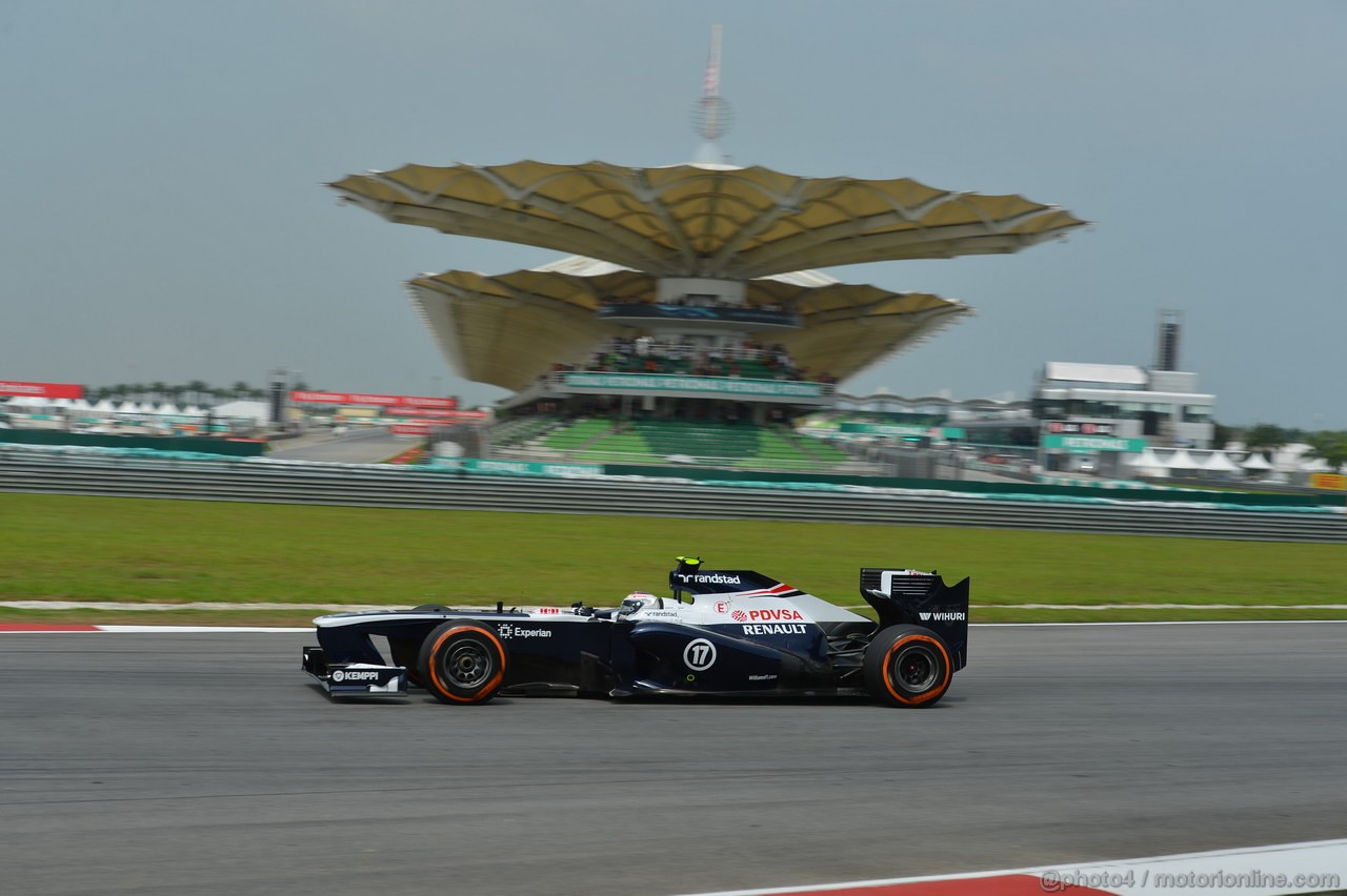 GP MALESIA, 22.03.2013- Prove Libere 1, Valtteri Bottas (FIN), Williams F1 Team FW35