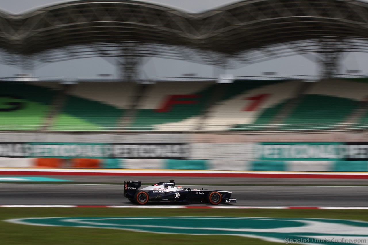 GP MALESIA, 22.03.2013- Prove Libere 1, Pastor Maldonado (VEN) Williams F1 Team FW35