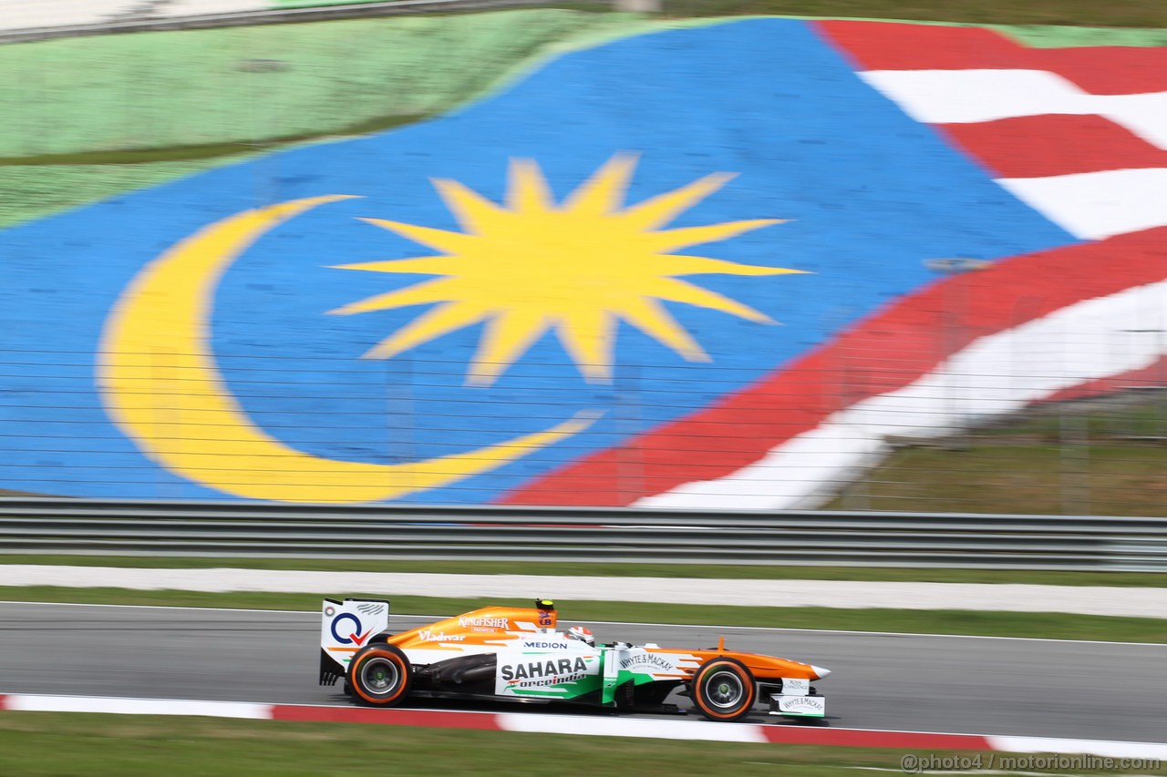 GP MALESIA, 22.03.2013- Prove Libere 1, Adrian Sutil (GER), Sahara Force India F1 Team VJM06