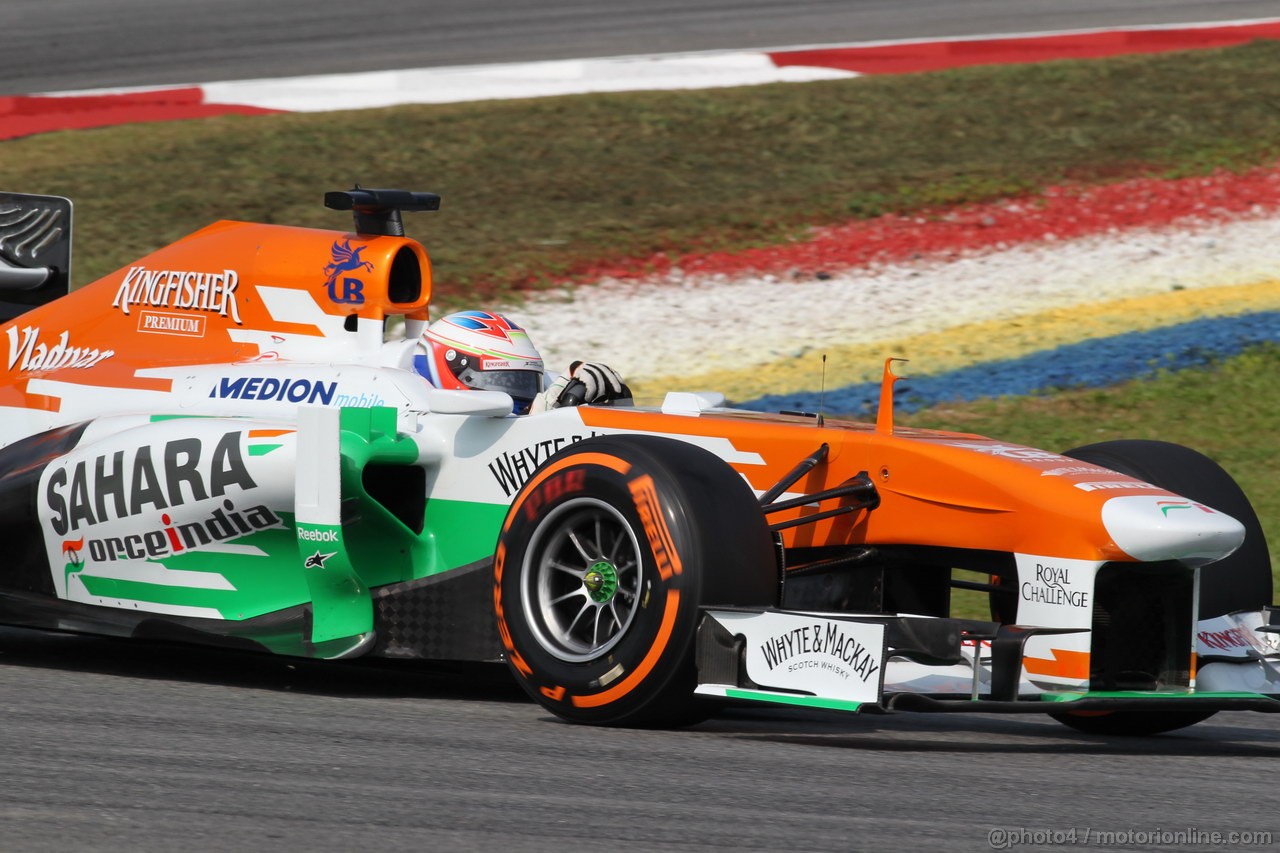 GP MALESIA, 22.03.2013- Prove Libere 1, Adrian Sutil (GER), Sahara Force India F1 Team VJM06