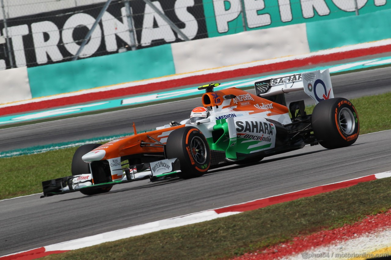 GP MALESIA, 22.03.2013- Prove Libere 1, Adrian Sutil (GER), Sahara Force India F1 Team VJM06