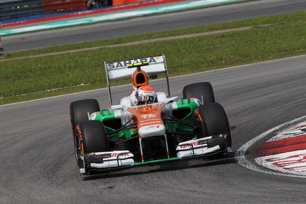 GP MALESIA, 22.03.2013- Prove Libere 1, Adrian Sutil (GER), Sahara Force India F1 Team VJM06