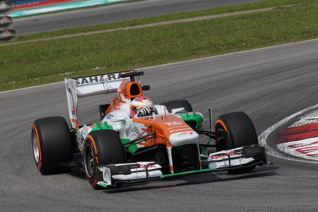 GP MALESIA, 22.03.2013- Prove Libere 1, Paul di Resta (GBR) Sahara Force India F1 Team VJM06