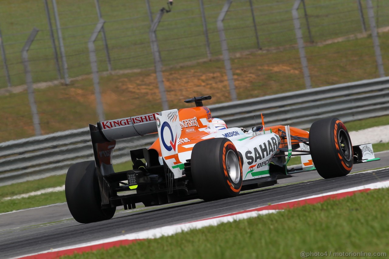 GP MALESIA, 22.03.2013- Prove Libere 1, Paul di Resta (GBR) Sahara Force India F1 Team VJM06