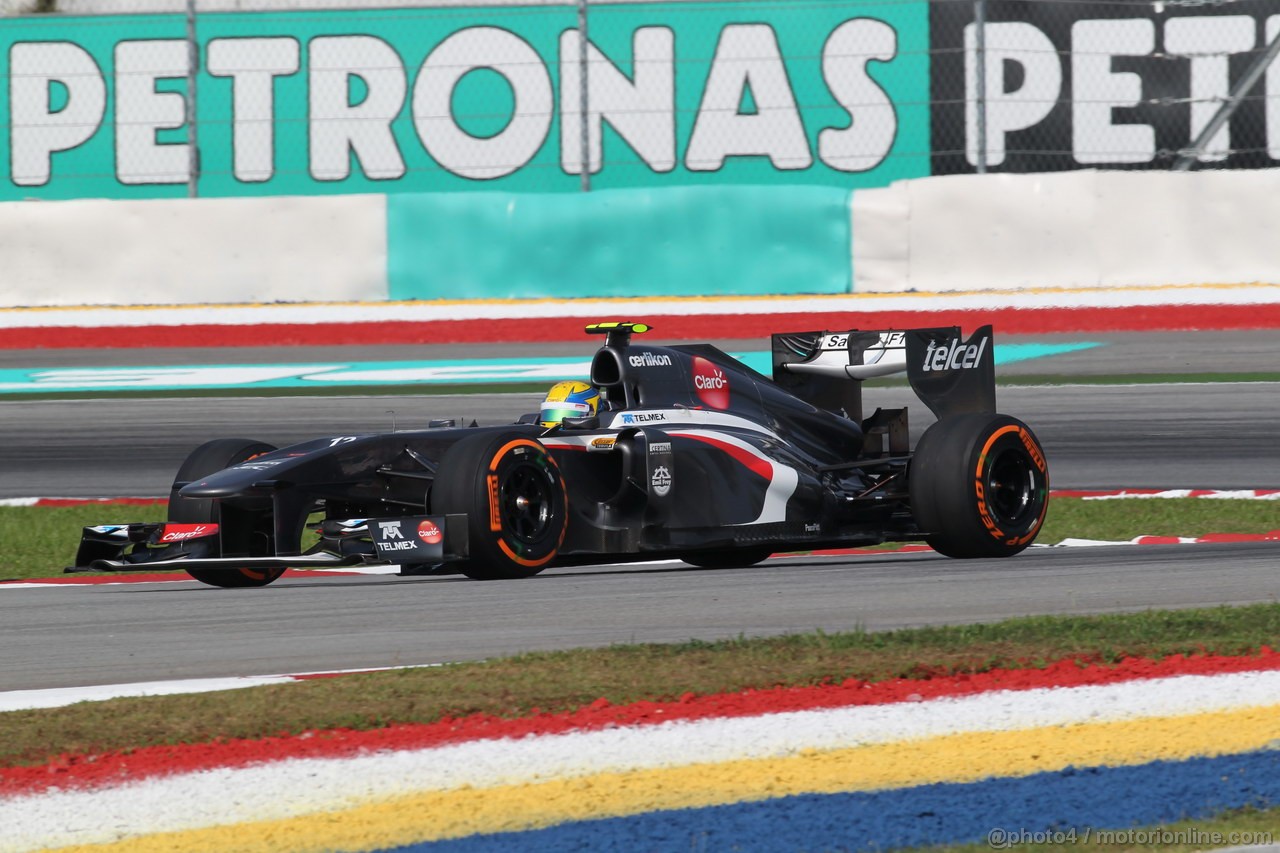 GP MALESIA, 22.03.2013- Prove Libere 1, Esteban Gutierrez (MEX), Sauber F1 Team C32