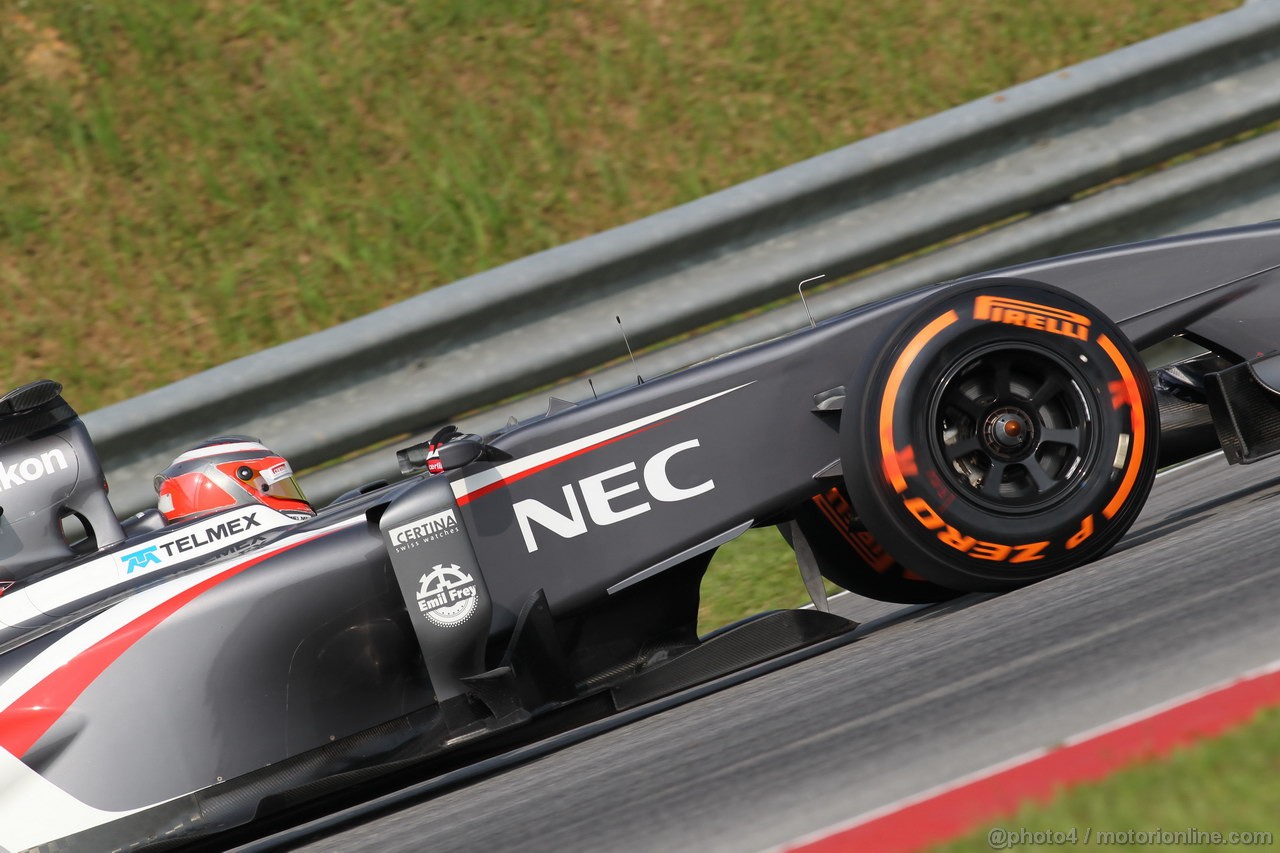 GP MALESIA, 22.03.2013- Prove Libere 1, Nico Hulkenberg (GER) Sauber F1 Team C32