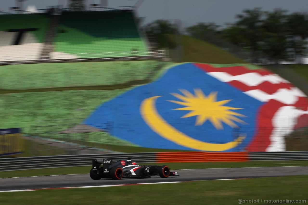 GP MALESIA, 22.03.2013- Prove Libere 1, Nico Hulkenberg (GER) Sauber F1 Team C32