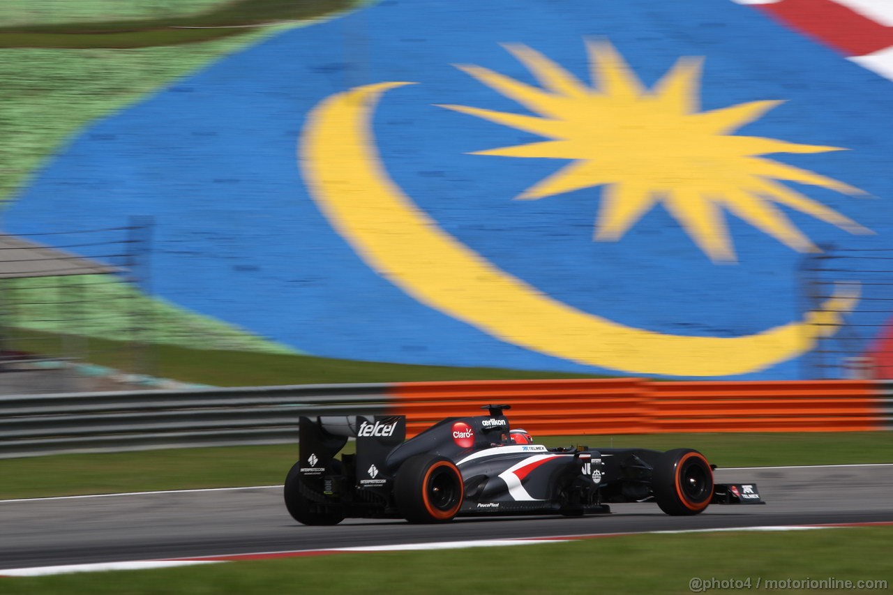 GP MALESIA, 22.03.2013- Prove Libere 1, Nico Hulkenberg (GER) Sauber F1 Team C32