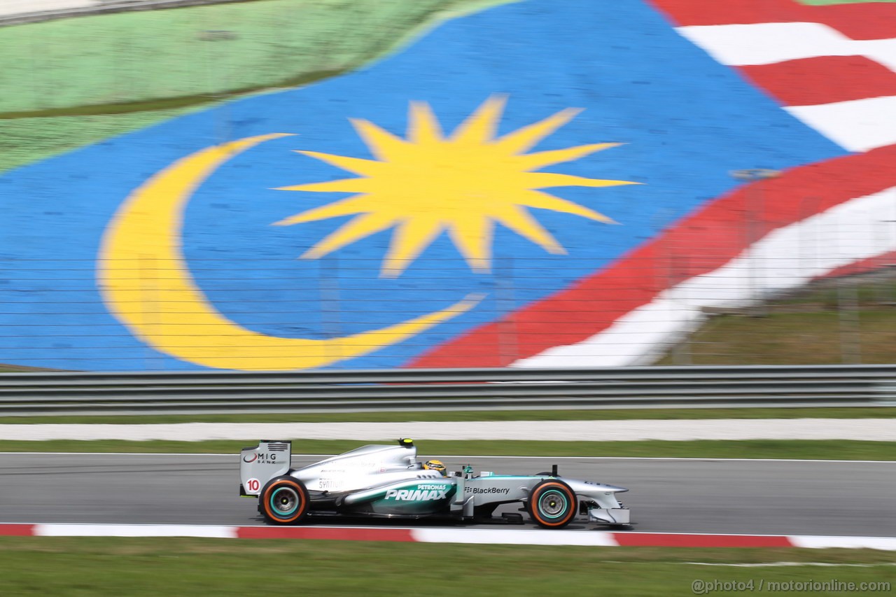 GP MALESIA, 22.03.2013- Prove Libere 1, Lewis Hamilton (GBR) Mercedes AMG F1 W04