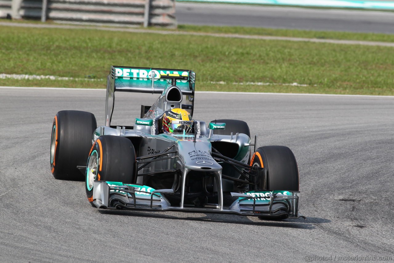 GP MALESIA, 22.03.2013- Prove Libere 1, Lewis Hamilton (GBR) Mercedes AMG F1 W04