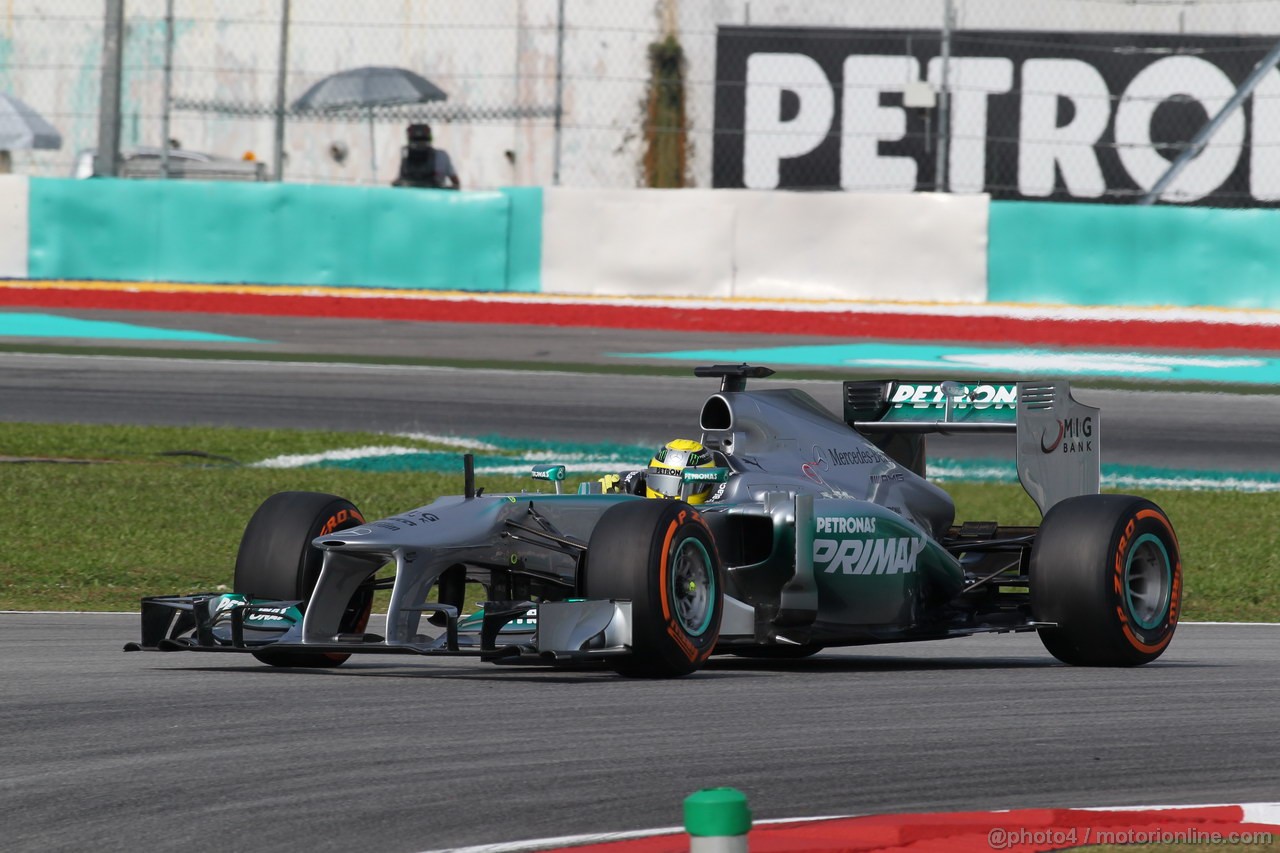 GP MALESIA, 22.03.2013- Prove Libere 1, Nico Rosberg (GER) Mercedes AMG F1 W04