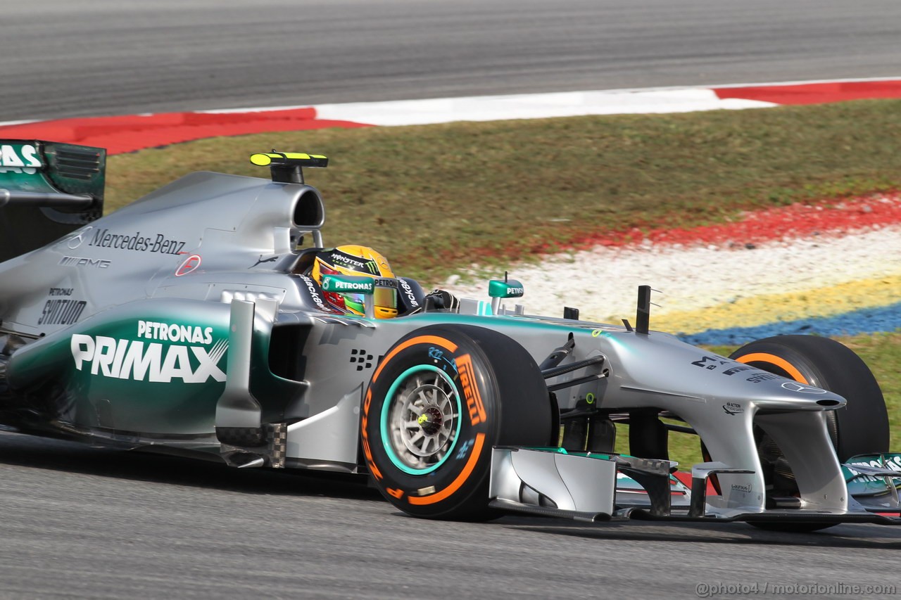 GP MALESIA, 22.03.2013- Prove Libere 1, Lewis Hamilton (GBR) Mercedes AMG F1 W04