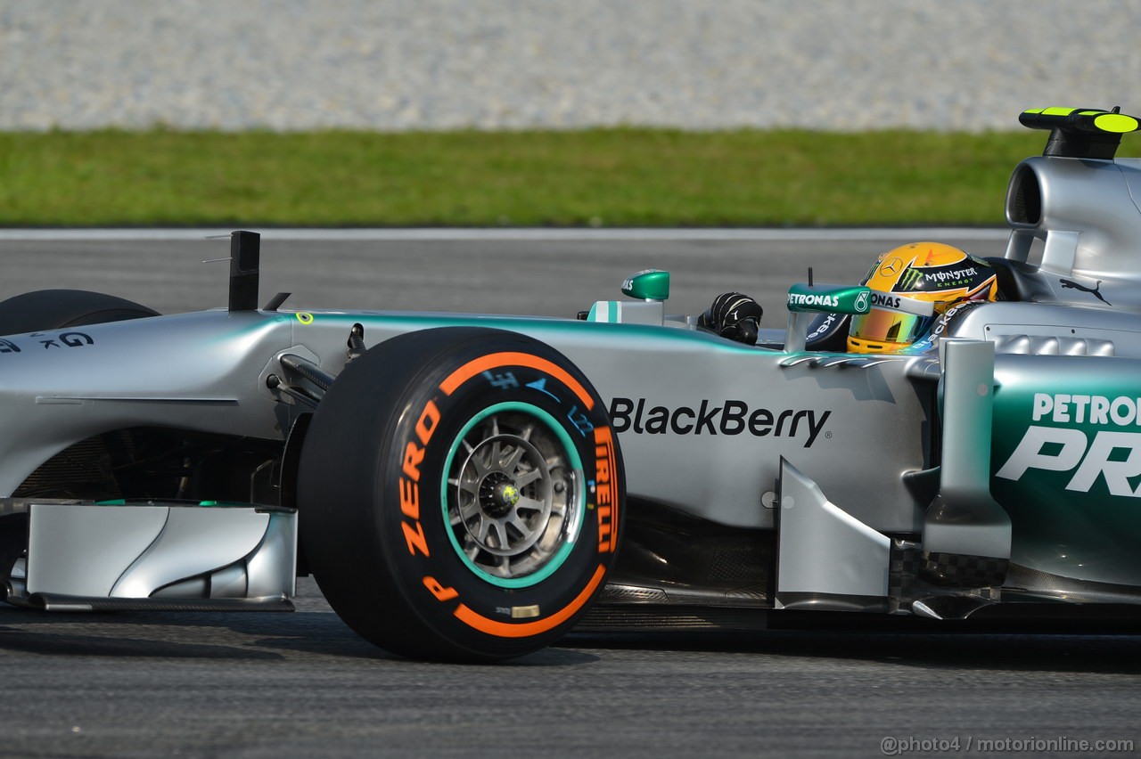 GP MALESIA, 22.03.2013- Prove Libere 1, Lewis Hamilton (GBR) Mercedes AMG F1 W04