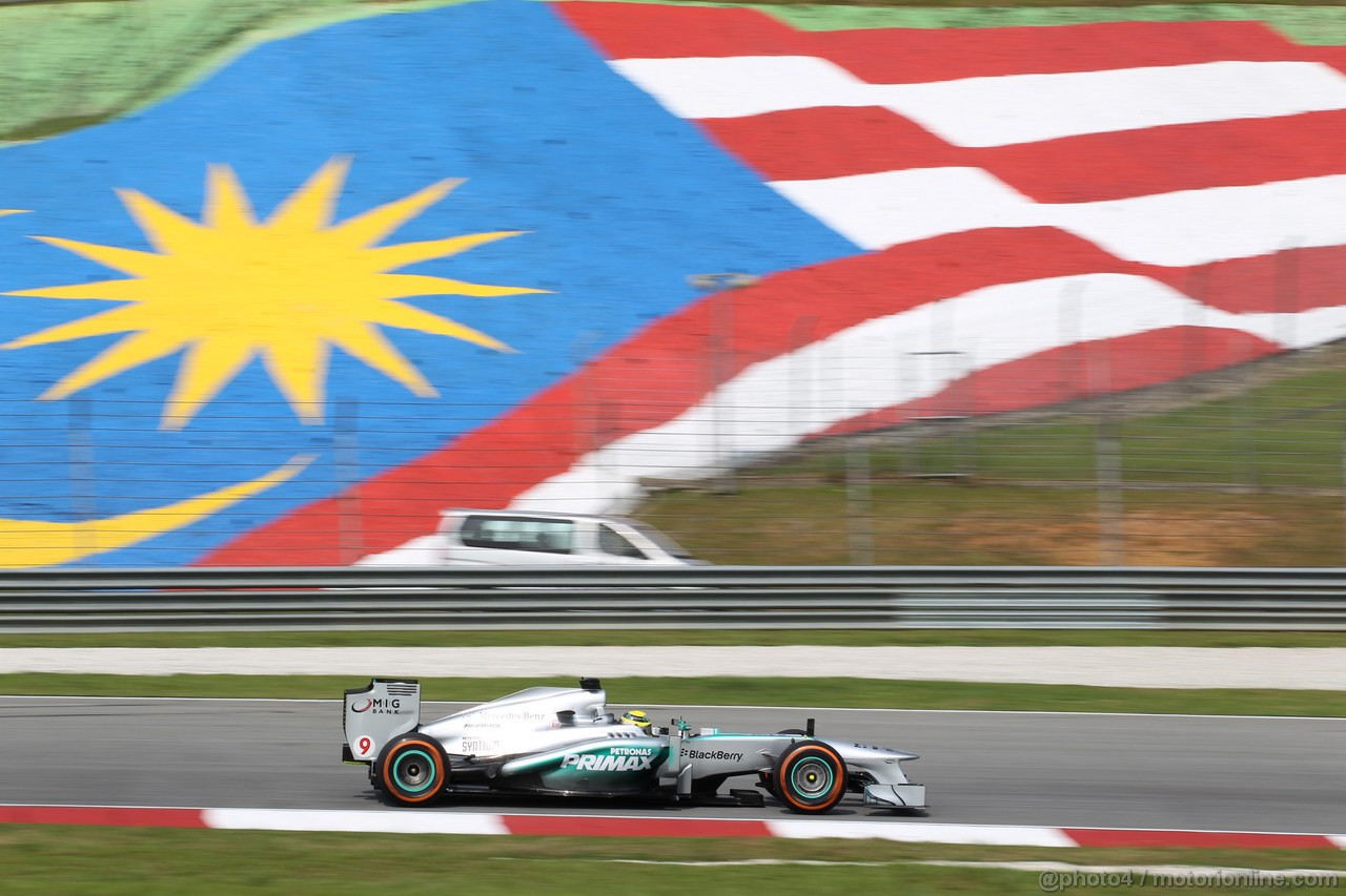 GP MALESIA, 22.03.2013- Prove Libere 1, Nico Rosberg (GER) Mercedes AMG F1 W04