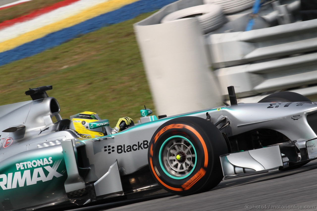 GP MALESIA, 22.03.2013- Prove Libere 1, Nico Rosberg (GER) Mercedes AMG F1 W04