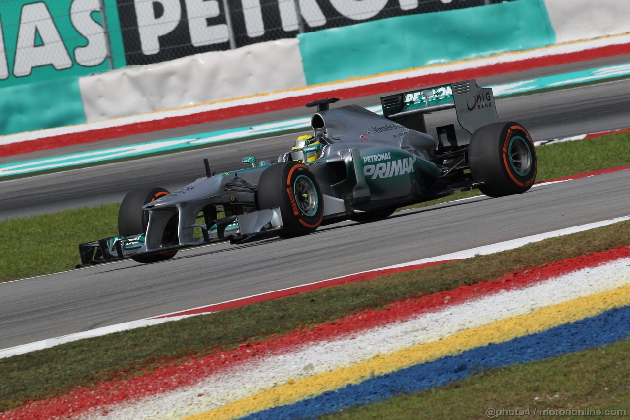 GP MALESIA, 22.03.2013- Prove Libere 1, Nico Rosberg (GER) Mercedes AMG F1 W04