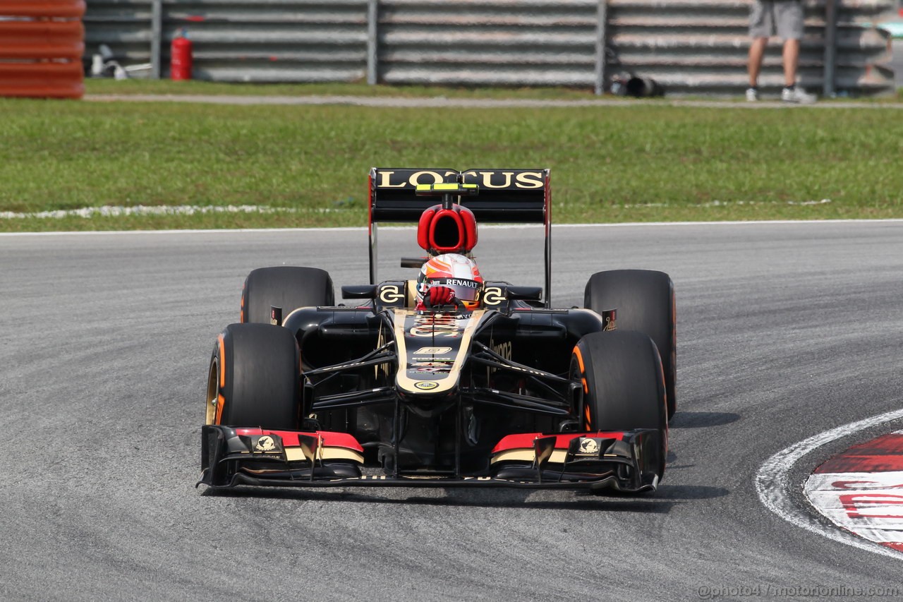 GP MALESIA, 22.03.2013- Prove Libere 1, Romain Grosjean (FRA) Lotus F1 Team E213