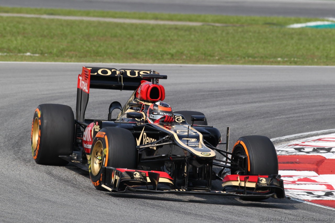 GP MALESIA, 22.03.2013- Prove Libere 1, Kimi Raikkonen (FIN) Lotus F1 Team E21