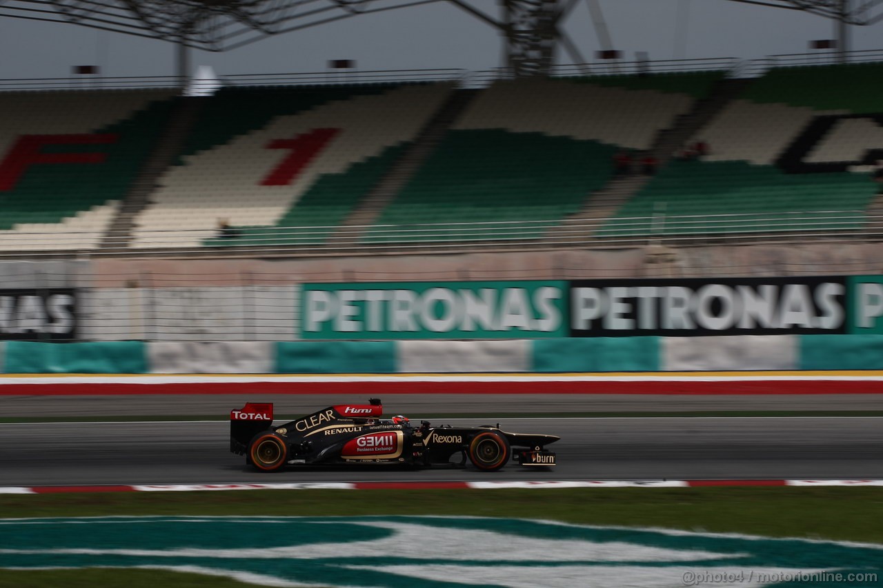 GP MALESIA, 22.03.2013- Prove Libere 1, Kimi Raikkonen (FIN) Lotus F1 Team E21