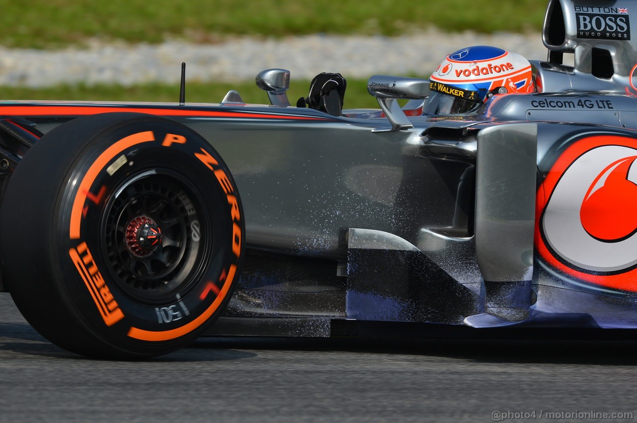 GP MALESIA, 22.03.2013- Prove Libere 1, Jenson Button (GBR) McLaren Mercedes MP4-28