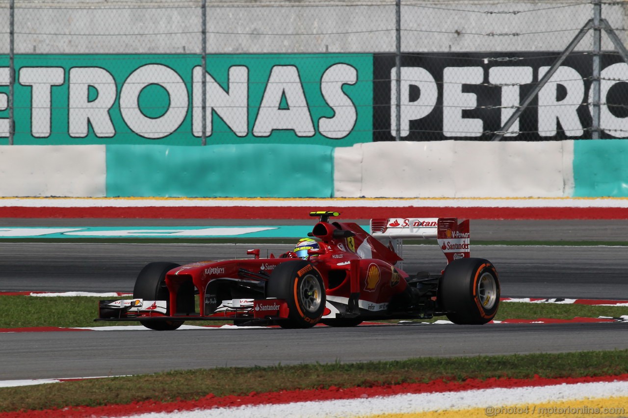 GP MALESIA, 22.03.2013- Prove Libere 1, Felipe Massa (BRA) Ferrari F138