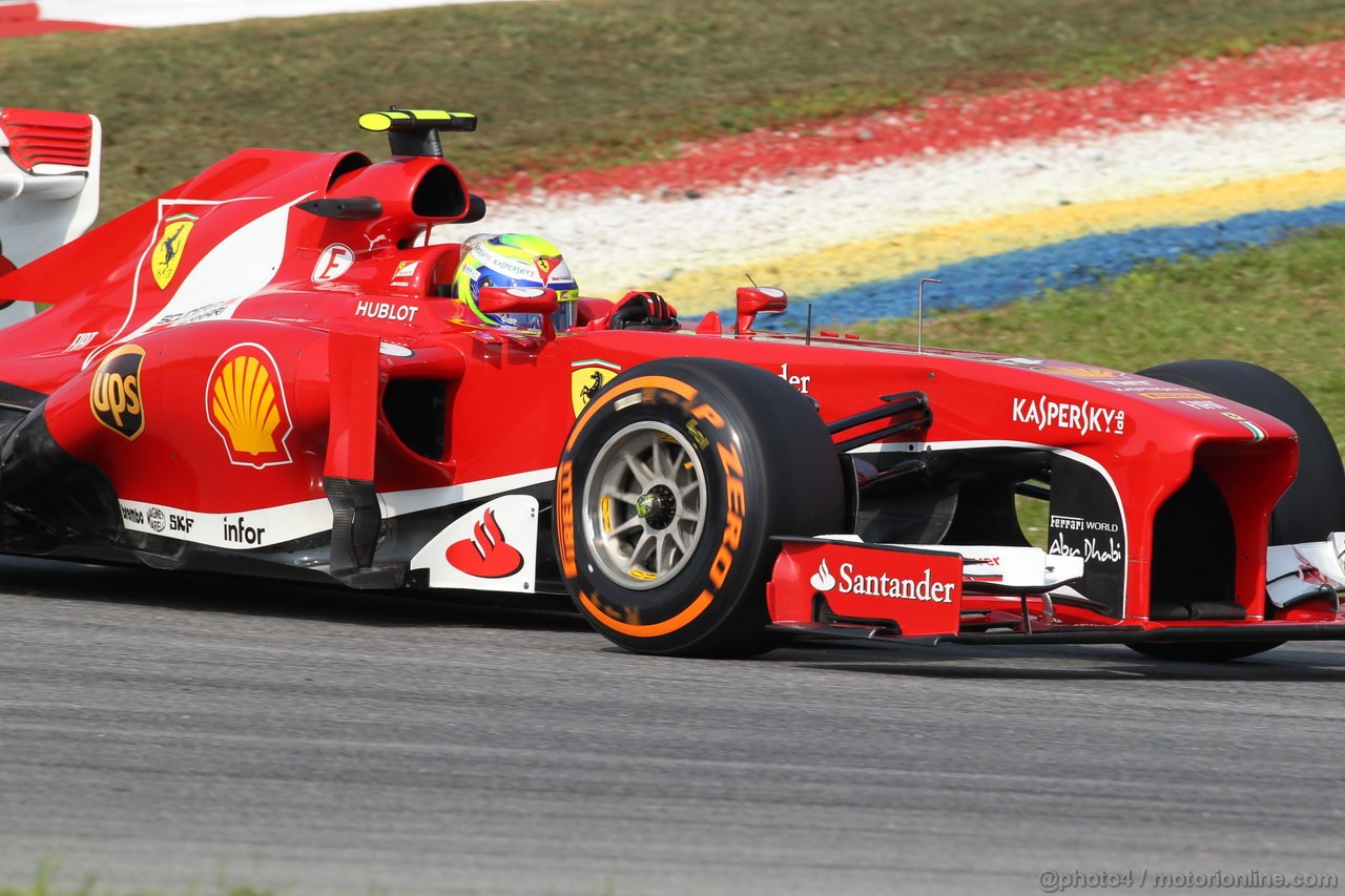 GP MALESIA, 22.03.2013- Prove Libere 1, Felipe Massa (BRA) Ferrari F138