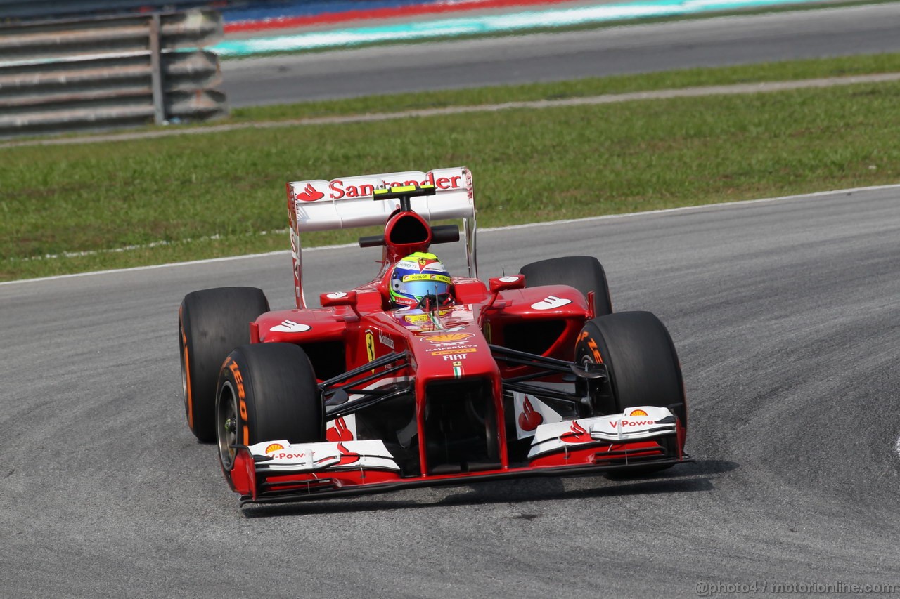 GP MALESIA, 22.03.2013- Prove Libere 1, Felipe Massa (BRA) Ferrari F138