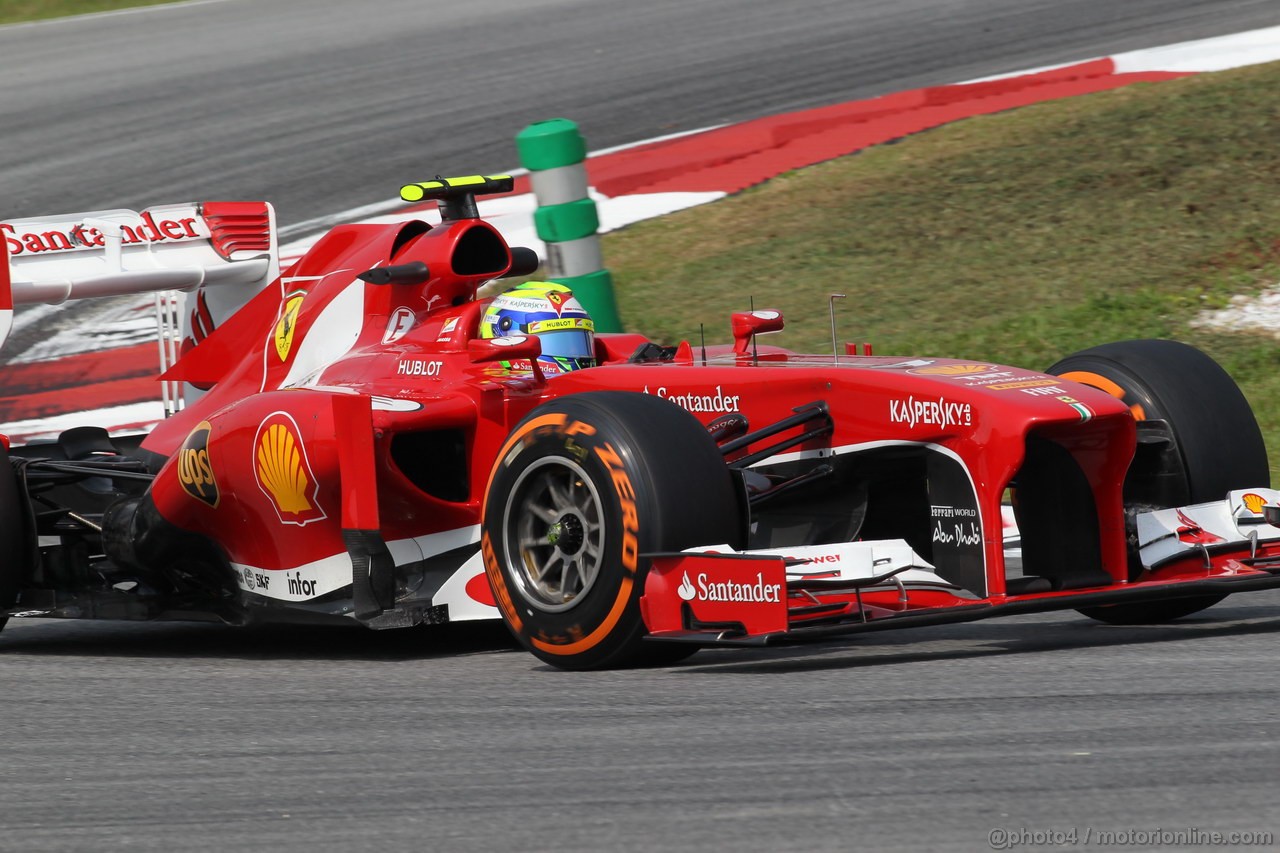 GP MALESIA, 22.03.2013- Prove Libere 1, Felipe Massa (BRA) Ferrari F138