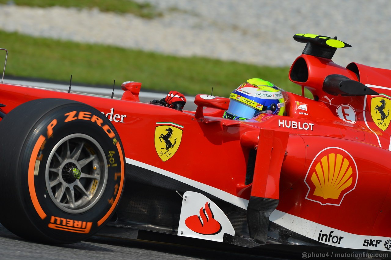 GP MALESIA, 22.03.2013- Prove Libere 1, Felipe Massa (BRA) Ferrari F138