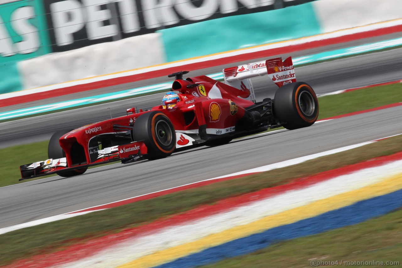 GP MALESIA, 22.03.2013- Prove Libere 1, Fernando Alonso (ESP) Ferrari F138