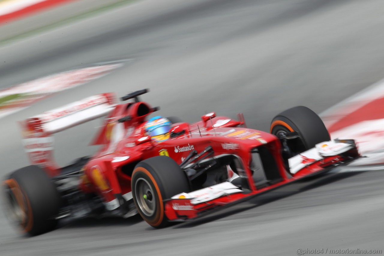 GP MALESIA, 22.03.2013- Prove Libere 1, Fernando Alonso (ESP) Ferrari F138