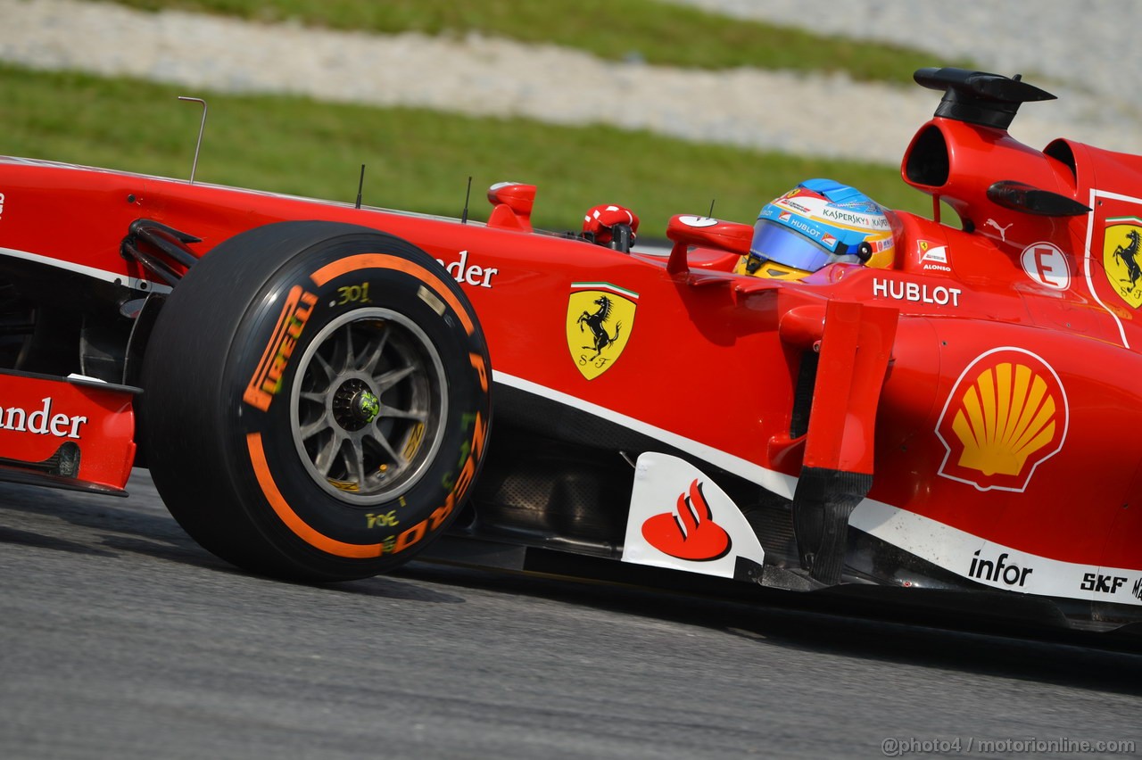 GP MALESIA, 22.03.2013- Prove Libere 1, Fernando Alonso (ESP) Ferrari F138