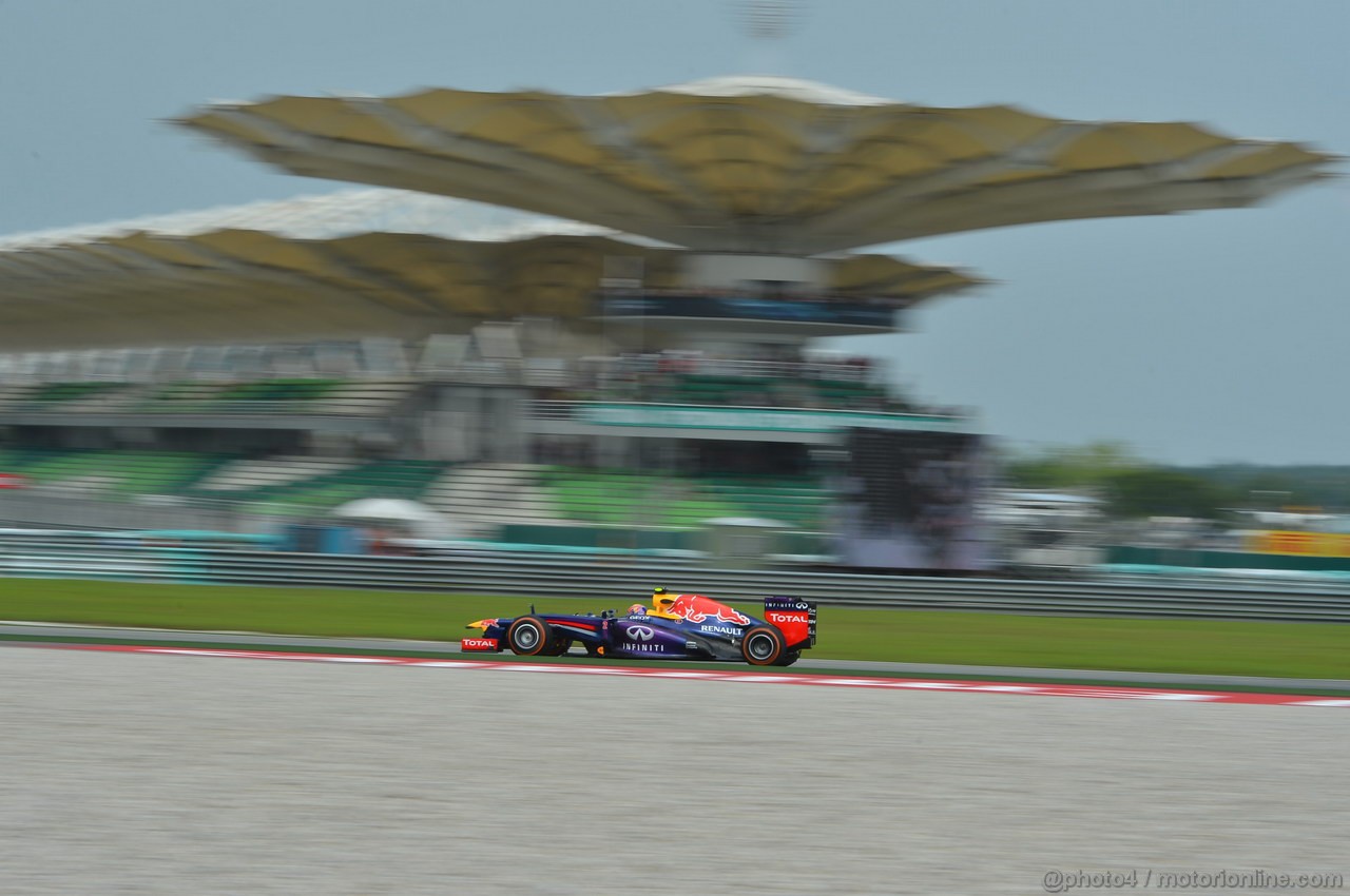 GP MALESIA, 22.03.2013- Prove Libere 1, Mark Webber (AUS) Red Bull Racing RB9