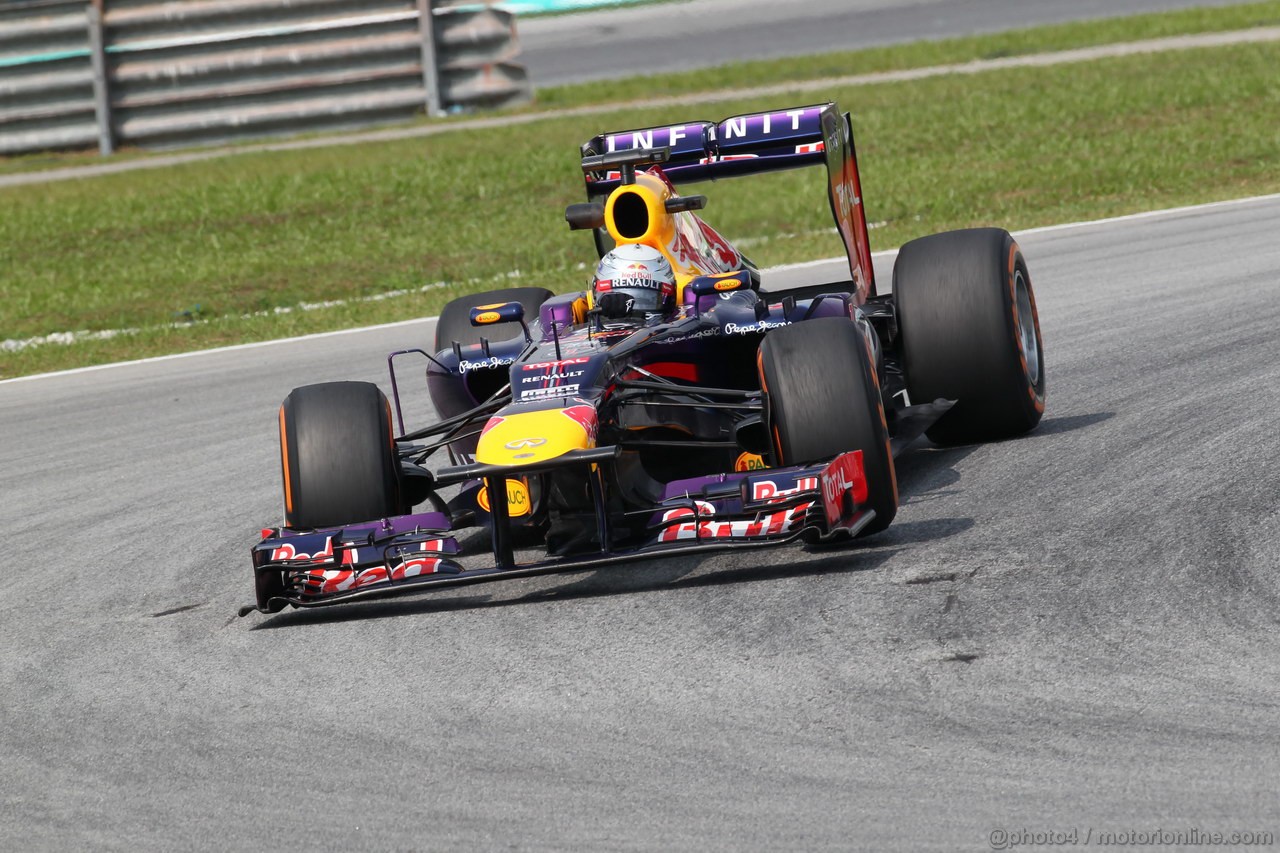 GP MALESIA, 22.03.2013- Prove Libere 1, Sebastian Vettel (GER) Red Bull Racing RB9