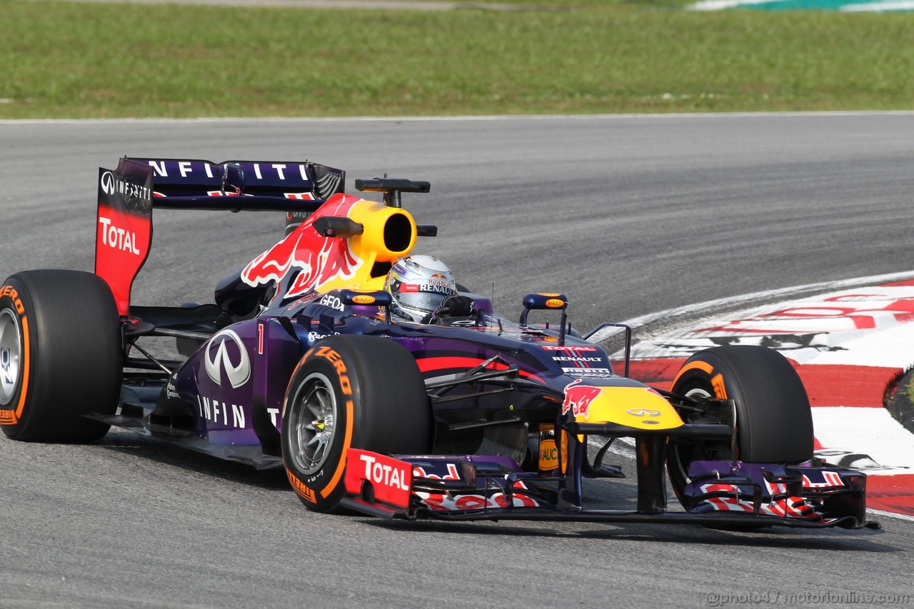 GP MALESIA, 22.03.2013- Prove Libere 1, Sebastian Vettel (GER) Red Bull Racing RB9