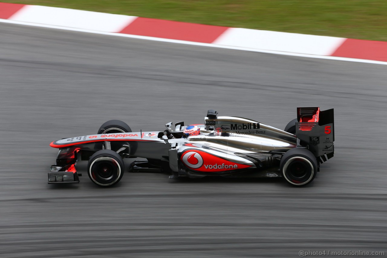 GP MALESIA, 22.03.2013 - Prove Libere 2, Jenson Button (GBR) McLaren Mercedes MP4-28