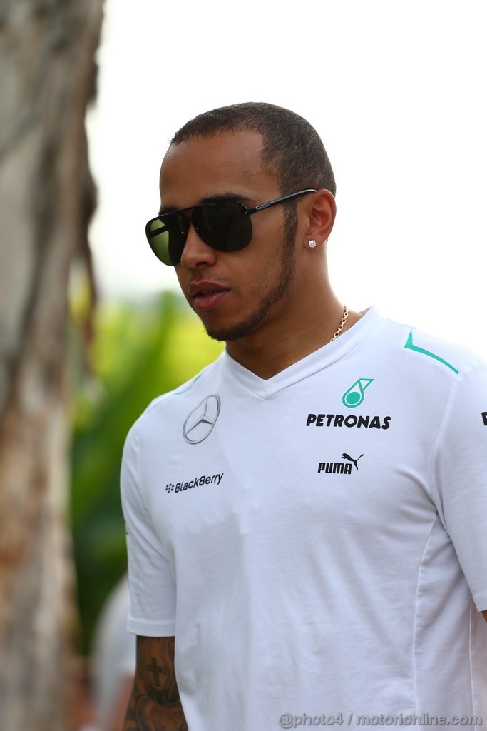 GP MALESIA, 22.03.2013 - Prove Libere 2, Lewis Hamilton (GBR) Mercedes AMG F1 W04